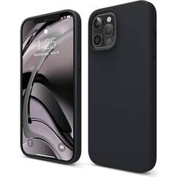 Elago iPhone 12 Pro Max Case Liquid Silicone Case for iPhone 12 Pro Max 6.7 inch Slim Design Full Body Protection [Black]